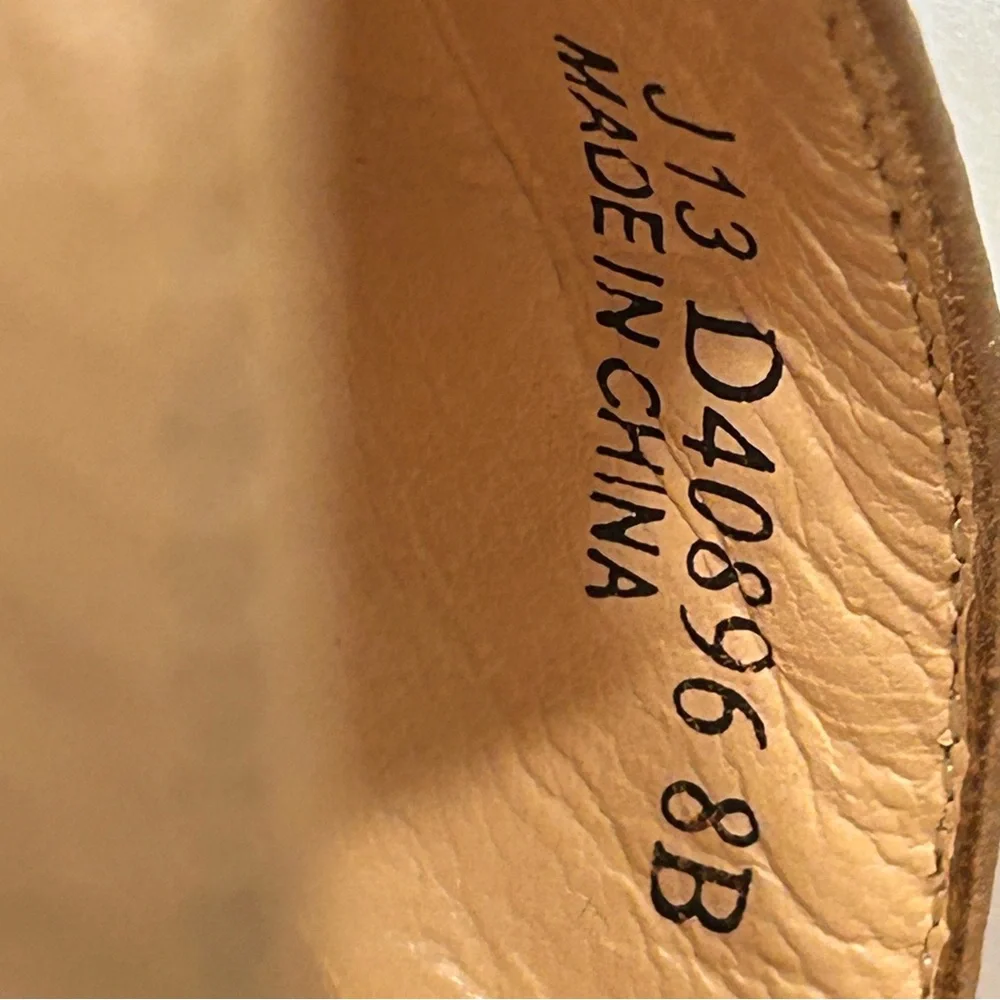 Cole Haan Women's Tan Leather Wedge Sandals‎ Size 8 Preowned